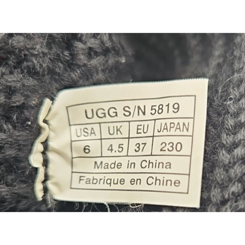 UGG Cardy #5819 Black Classic Tall Chunky Knit Sweater Slouchy Boots US/6 EU/37 - Picture 8 of 16